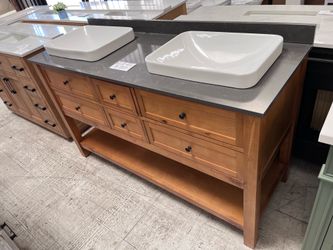 Bathroom vanity, double sink