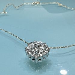 💎 Beautiful 14KT White & Yellow Gold Ladies 1.20CT Diamond Heart Pendant