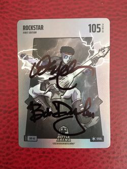 Autograph Card Signed By Willie Nelson And Bob Dylan.