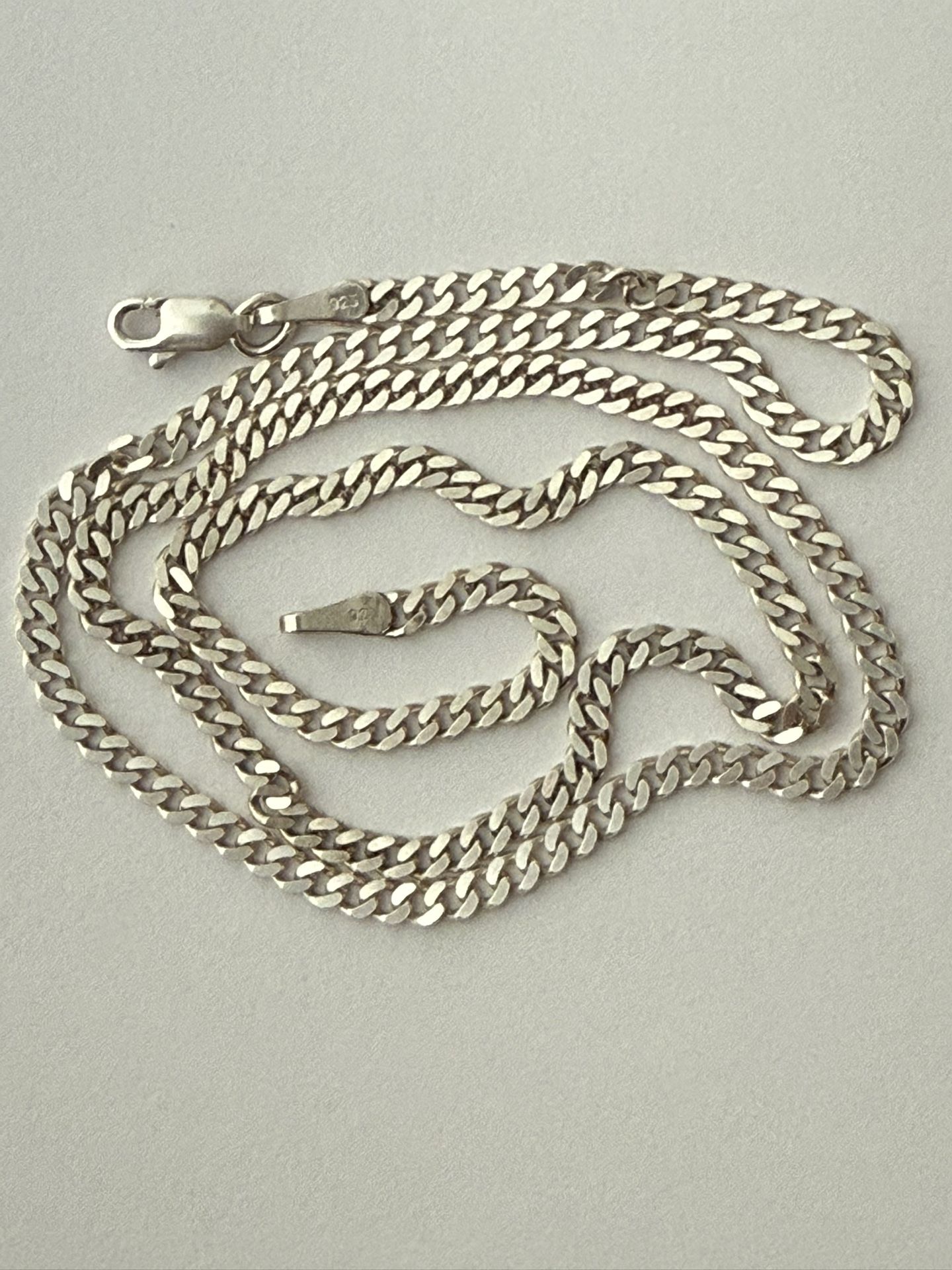 Cuban necklace 3mm 925 Silver chain unisex 20”