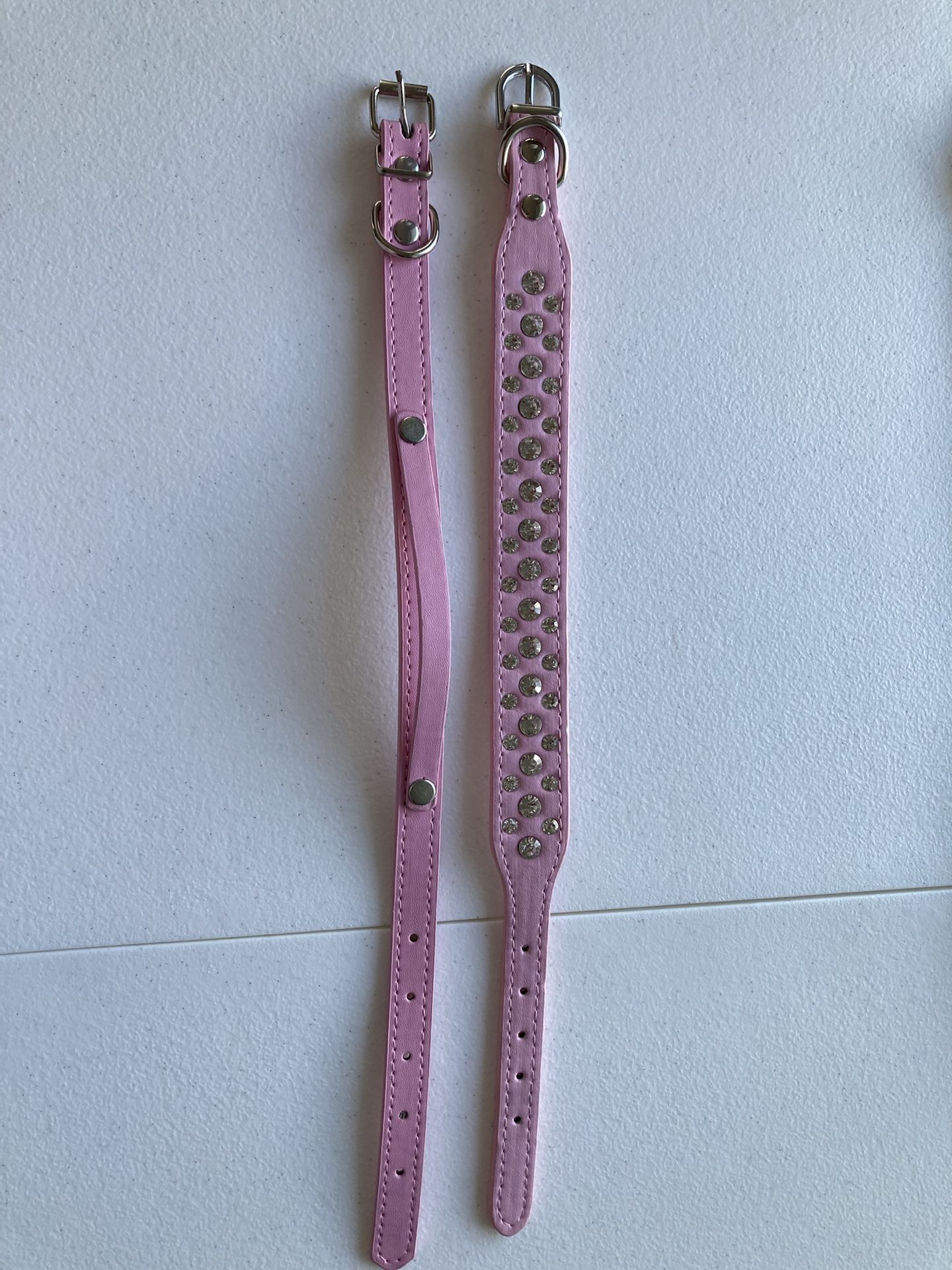 Bling Pet Collar and Customizable Pink Collar