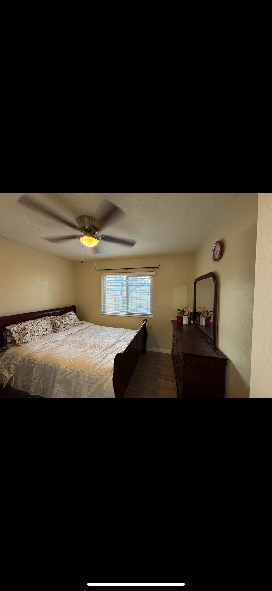 Bedroom Set (Bed Frame, Dresser+Mirror, Night Stand)
