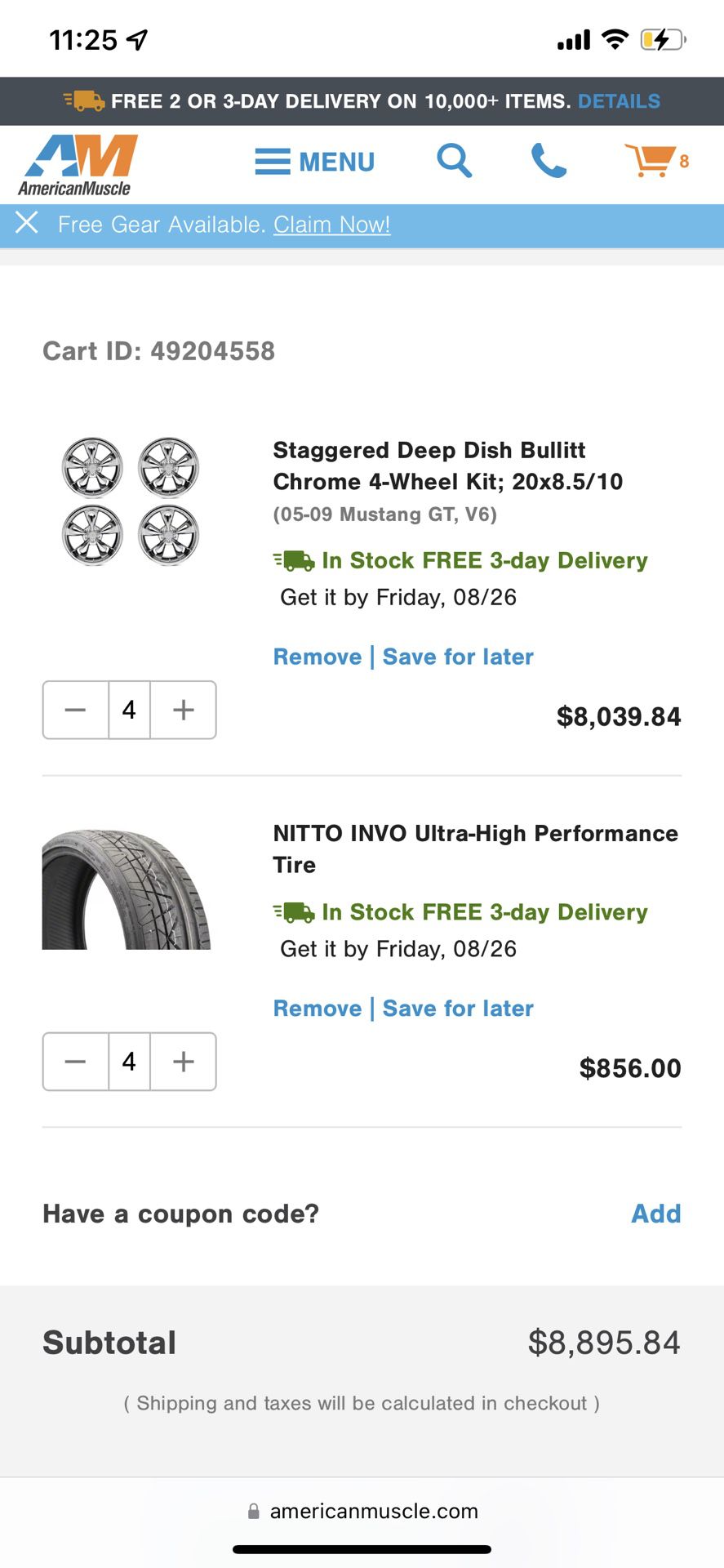 Wheels And Tires Package 