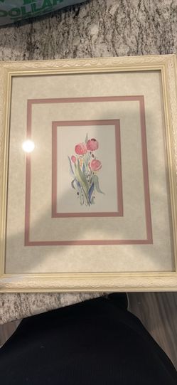 Vintage frame floral print