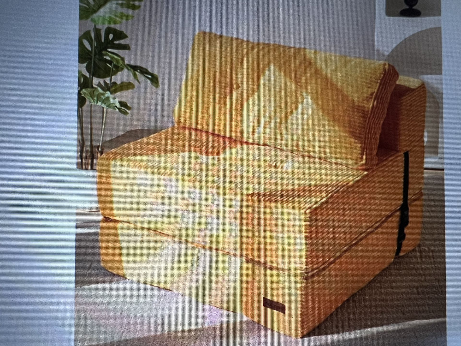 NEW Folding Sofa Bed, Convertible Chair Orange