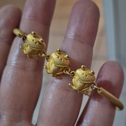 24k Gold Plated Frog Bracelet 
