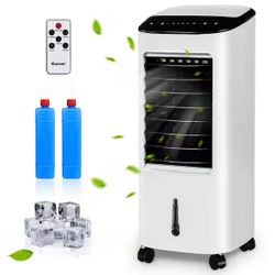 Gymax 3-in-1 Evaporative Air Cooler Fan Portable Air Conditioner w/ Remote Control 7.5-Hour Timer Home Office