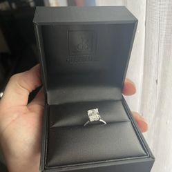 3.55 Carat -  Charles & Colvard Emerald Cut Moissanite Engagement Ring