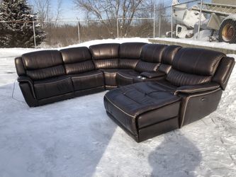 Power Reclining Sectional Couch