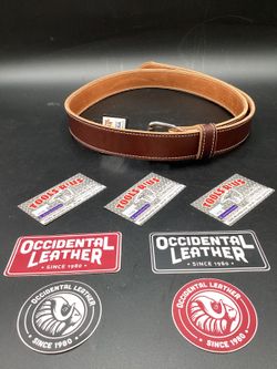 OCCIDENTAL LEATHER 1 1/2 WORKING MANS PANT BELT CHESTNUT**(FINANCIAMOS/WE FINANCE)**