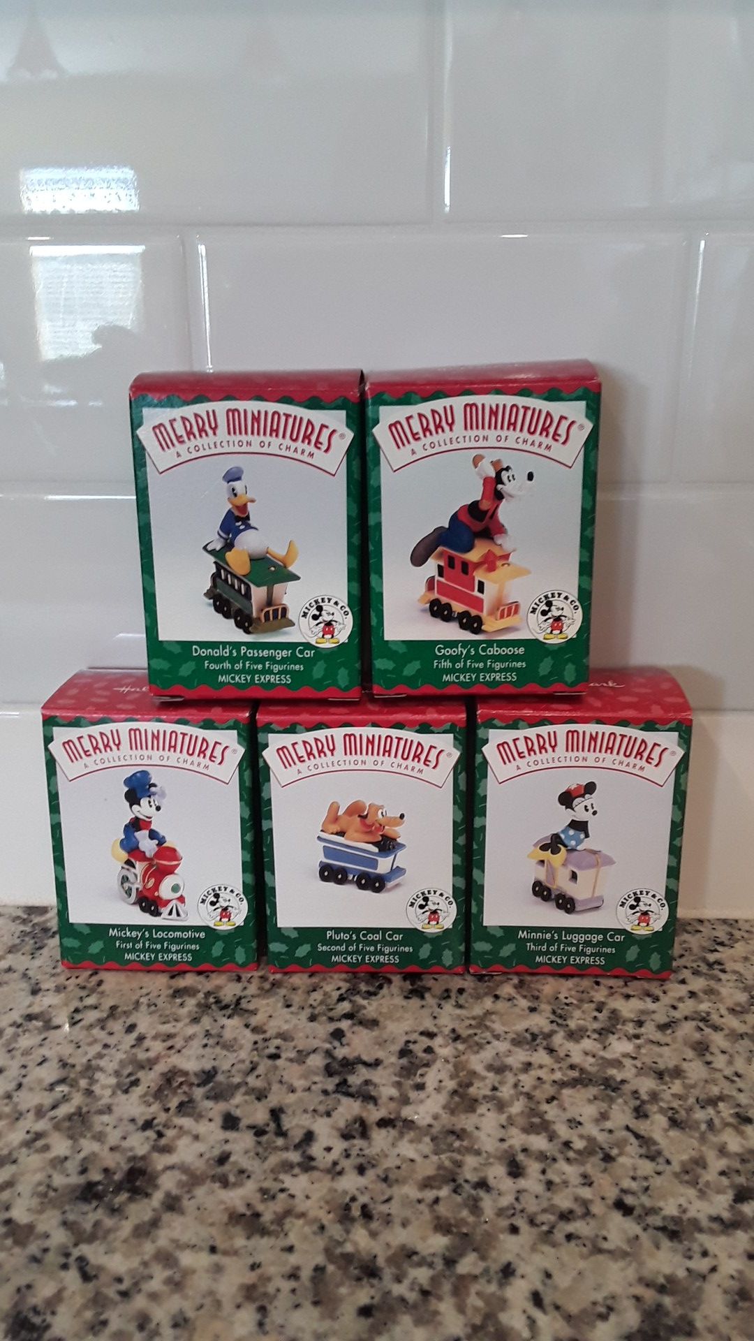 Disney Hallmark Mickey Mouse Express Miniature Figurines - New