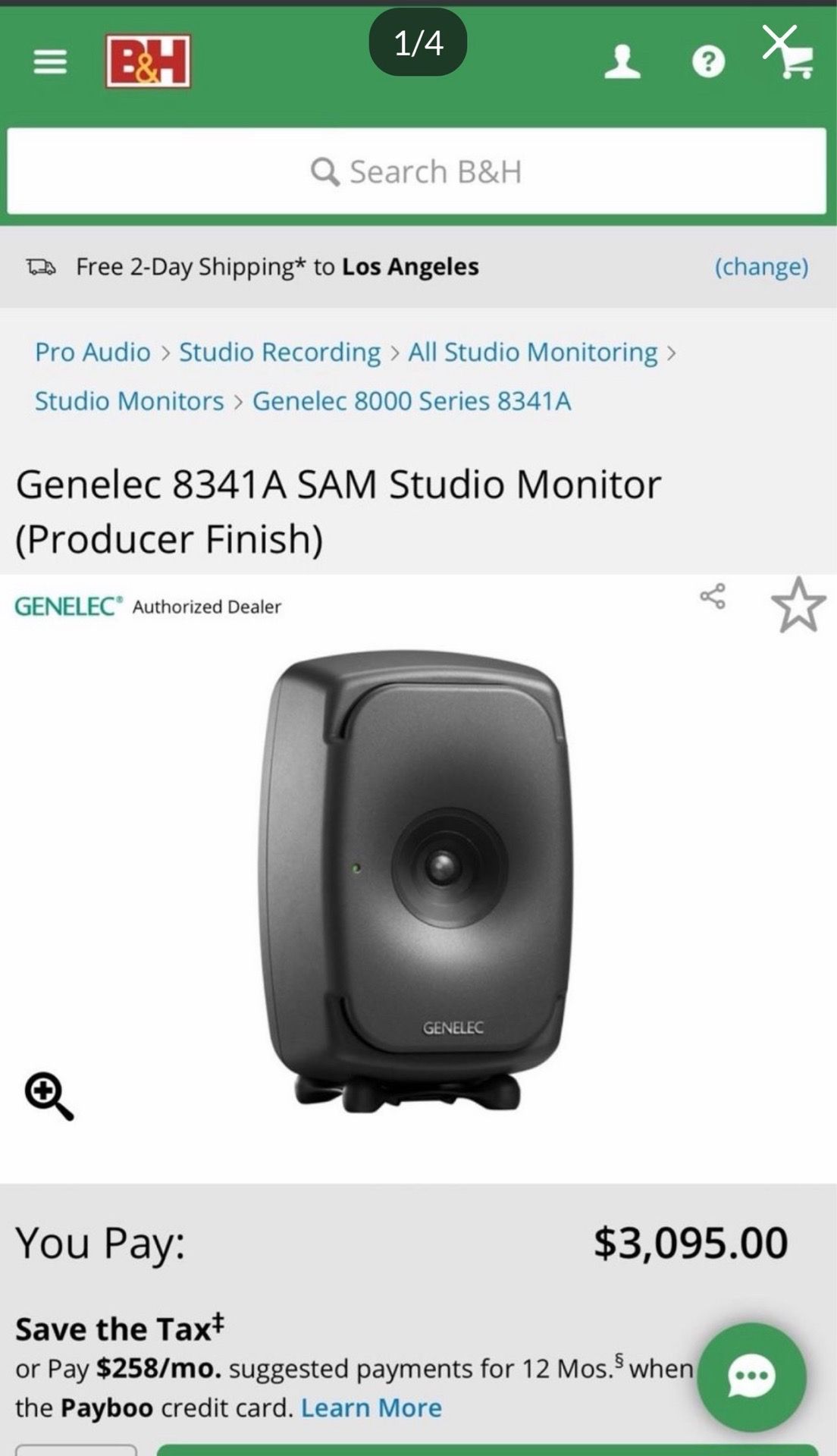 Genelec 8341a Dam Studio Monitor Speaker