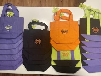 Trader Joe's Limited Edition Halloween Trick-or-Treat Canvas Mini Tote Bags - $12 each