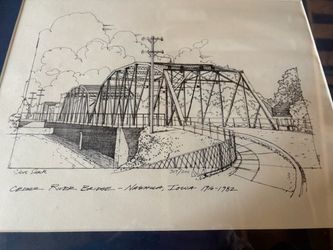 Cedar River Bridge, Nashua Iowa,1916 to 1982