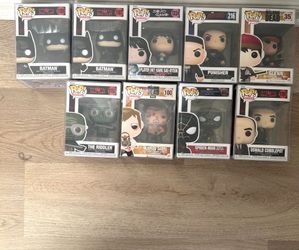 9 funkos Batman Spiderman Walking Dead set