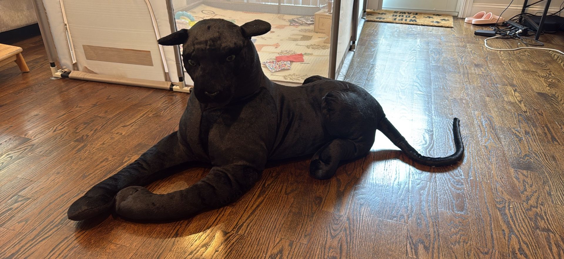 Giant Stuffed Black Panther