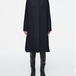 COS- TRAPEZE WOOL-BLEND COAT