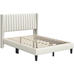 Queen Bed Frame Ivory