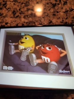 M and m lithographs  perfect  with papers small is 50 med   100