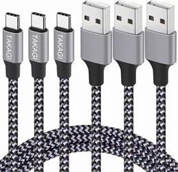 TAKAGI Braided Nylon Data Cable, 10 Feet