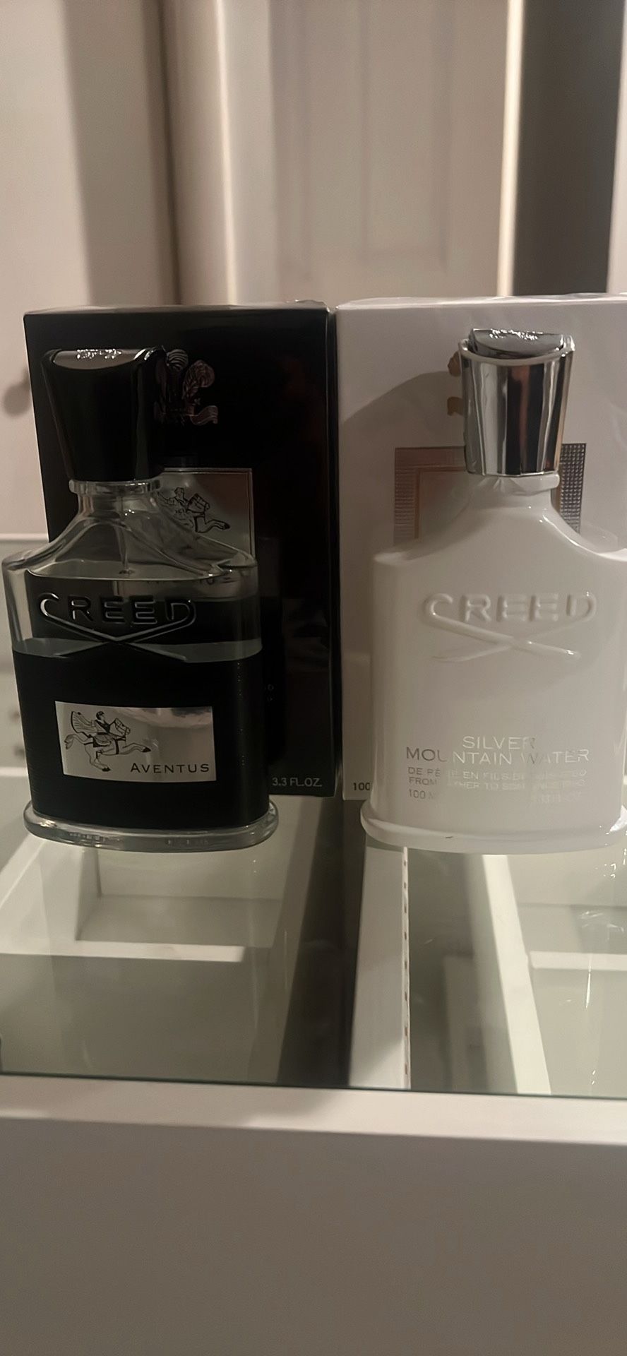 Creed Aventus And Silver Mountain Water