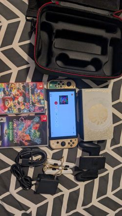 Nintendo Switch OLED Zelda Tears of the kingdom special edition bundle
