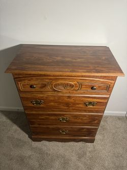 "Granny Mission" furniture wooden chest of drawers
