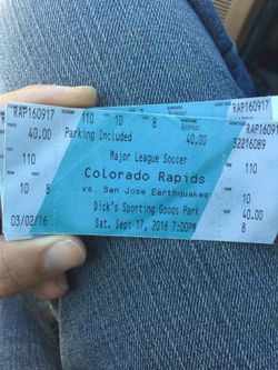 4 Rapids tickets tomorrow half price great seats .