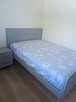 For sale Full bed frame and side table