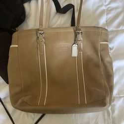 Authentic Coach Leather Tote Bag – Large Size