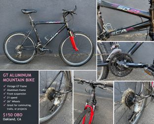 GT S2R Aluminum Mountain Bike 26” – Vintage MTB – Oakland