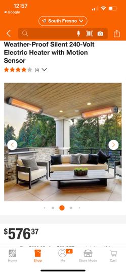  Heater Storm 6000-Watt / 20,000-BTUs - Infrared Quartz Wi-Fi Enabled Weather-Proof Silent 240-Volt Electric Heater with Motion Senso