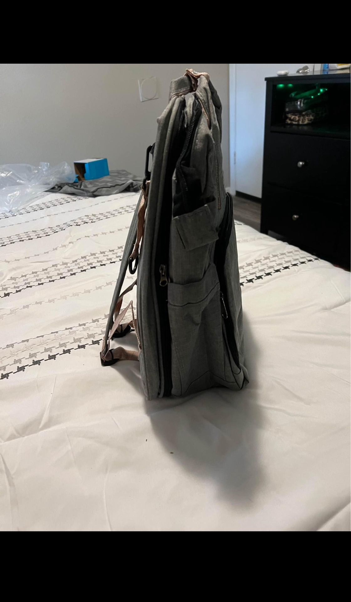 Diaper Bag Converts Into Changing Table