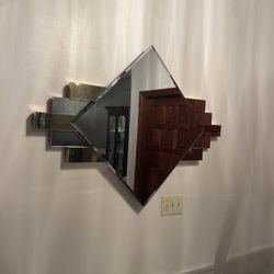 Geometric Art Deco style wall mirror
