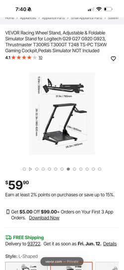 Racing wheel stand