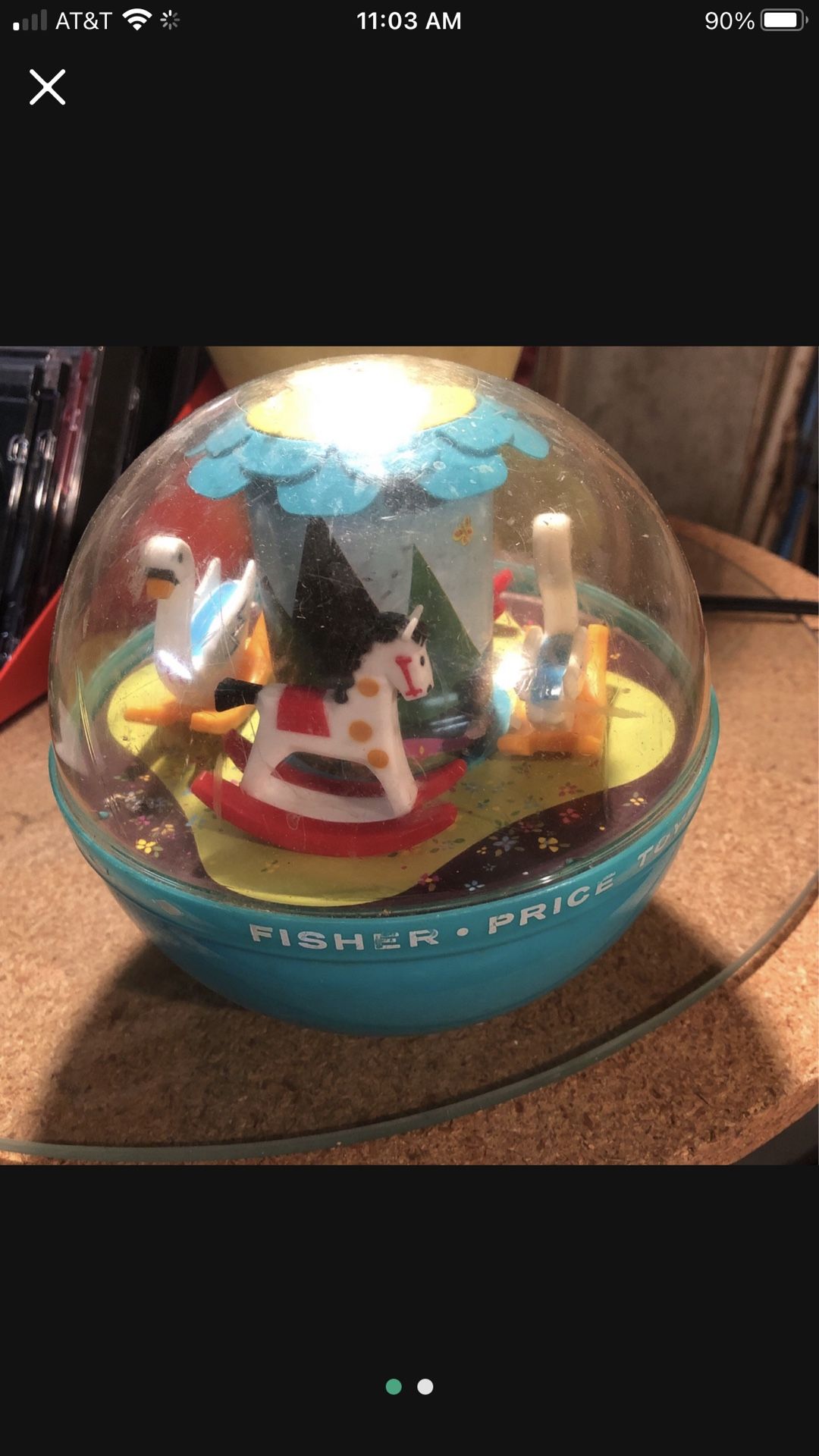 Vintage Fisher Price Roly Poly Chime Ball #165