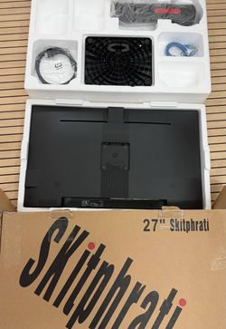 SKitphrati 27” Business Webcam Monitor 1080P 120Hz IPS HDMI DP USB Black