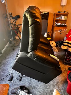 Muli 41" Wide Breathable Leather Large Power Lift Recliner with Massage and Heat