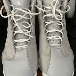 Air Jordan 13 wolf grey White Silver Suede