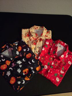 Boys Holiday Button-Up Shirts Set of 3