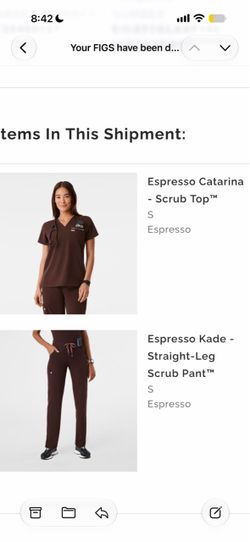 New Espresso Catrina Scrub Top e