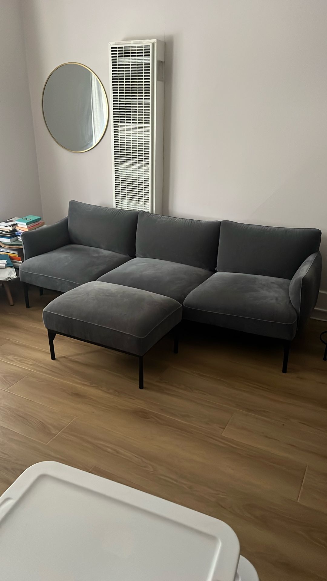 West Elm Couch And Ottoman Barely Used