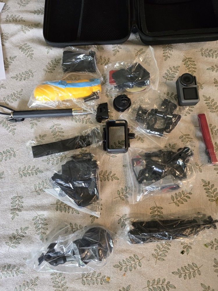 Dji Action Camera, Kit, And Extra Batteries