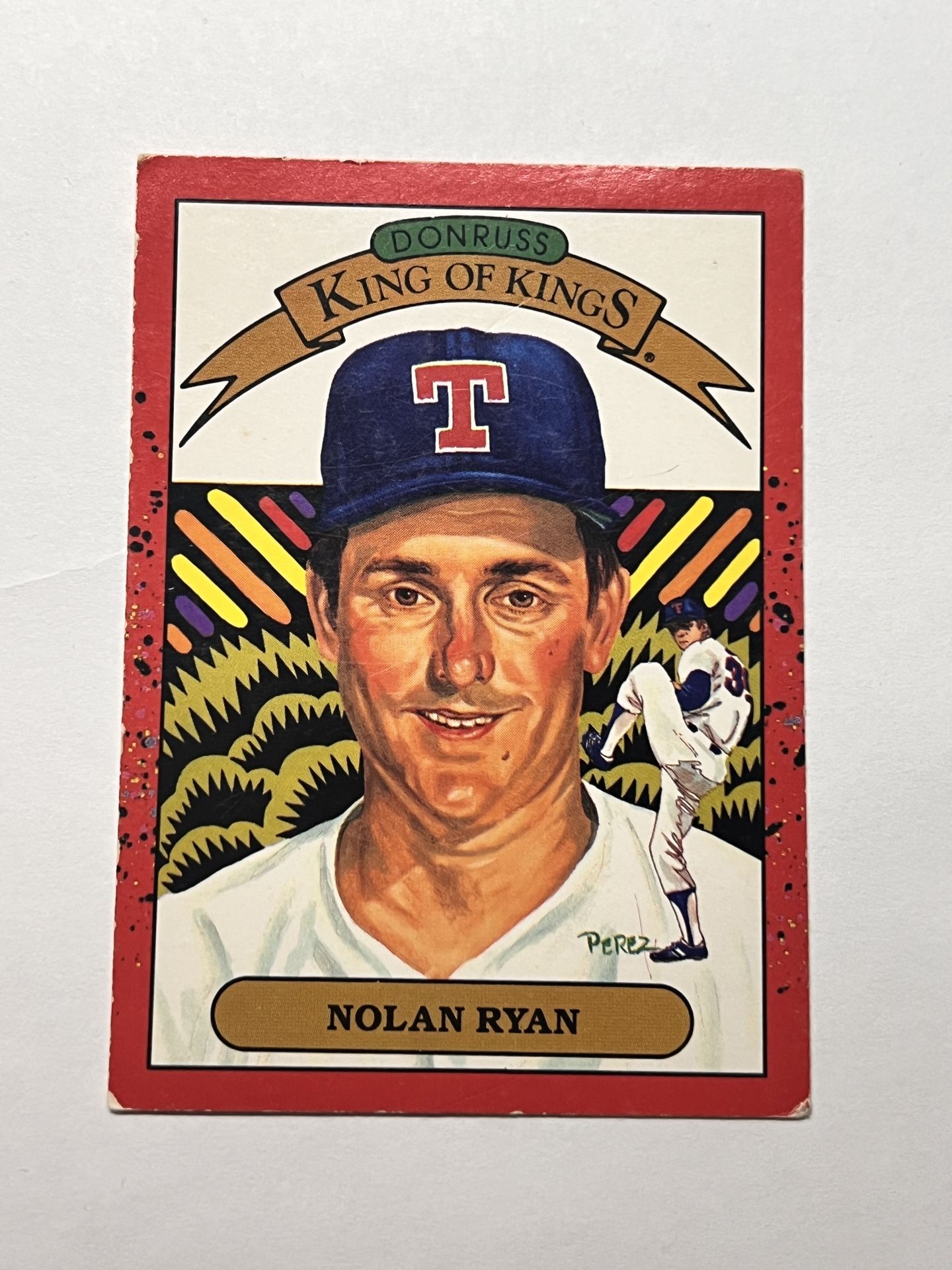 1990 Donruss Nolan Ryan King of Kings Error Card Off Centered Back #665