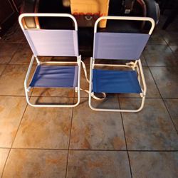 2 Brand New Low Lightweight Beach Chairs