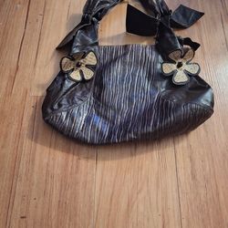 Brown Floral Accent Bag