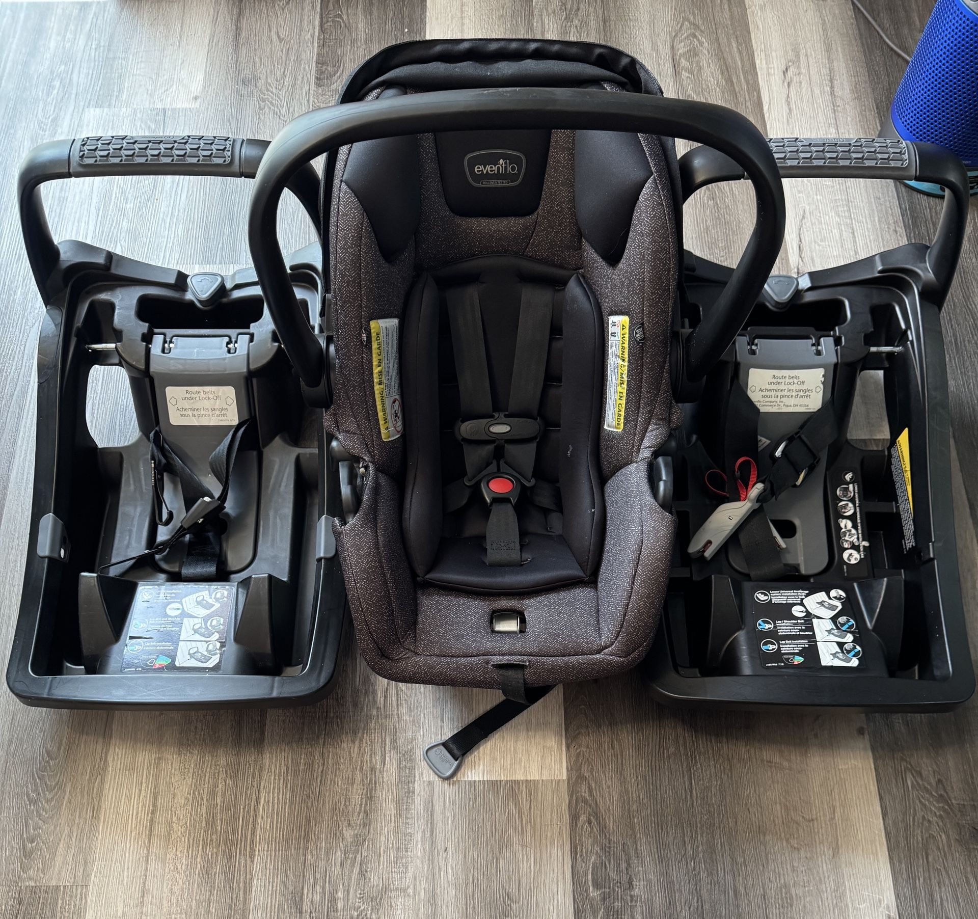 Evenflo Safemax Infant Car seat with Extra base