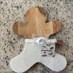 Gingerbread Marble/Wood Serving Board