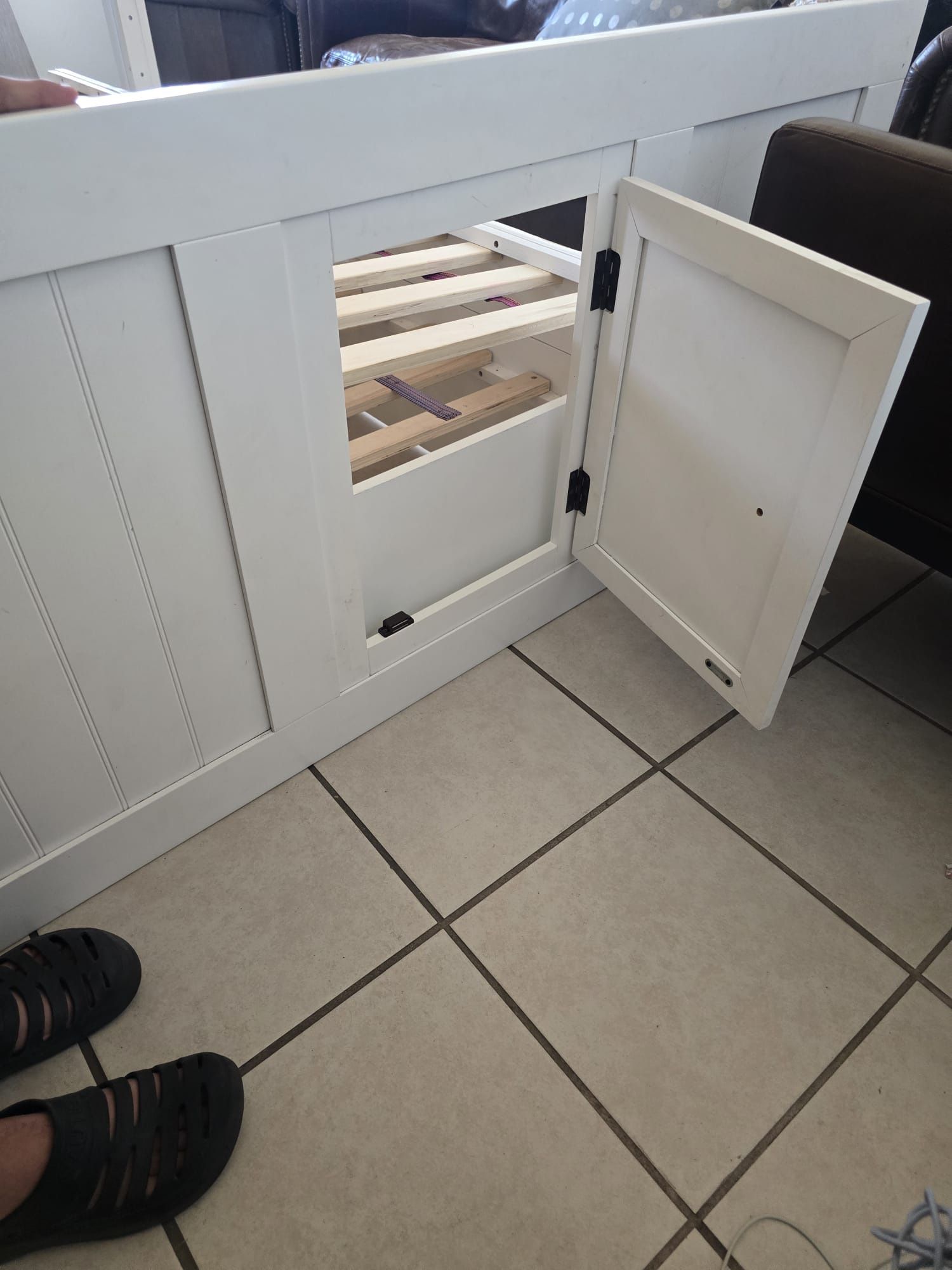 Twin XL Twin with double bed and wardrobe white