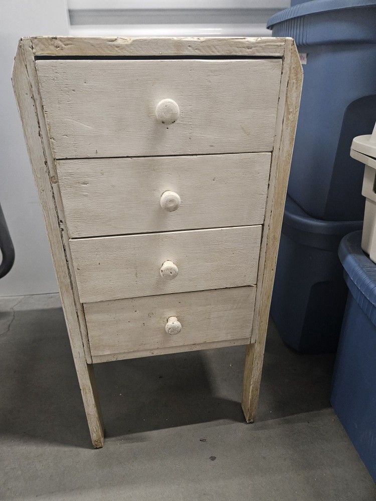 Vintage Armour Wooden Crate Nightstand